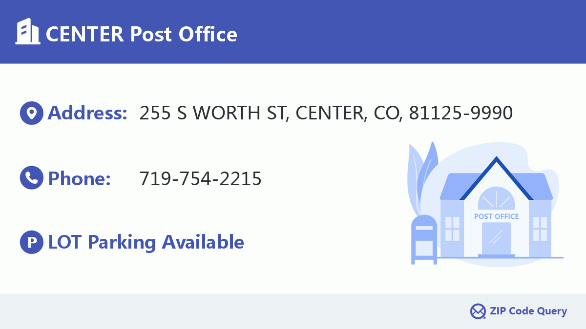 Post Office:CENTER
