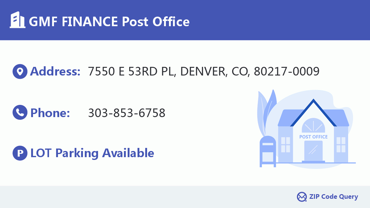 Post Office:GMF FINANCE
