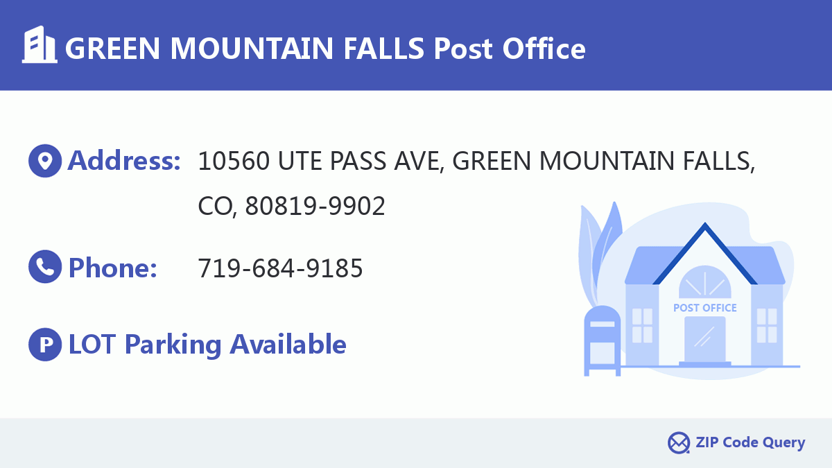 Post Office:GREEN MOUNTAIN FALLS