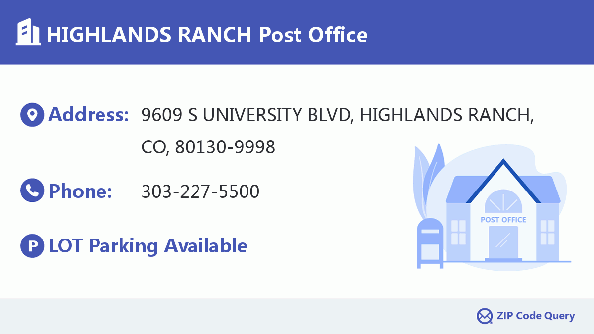 Post Office:HIGHLANDS RANCH