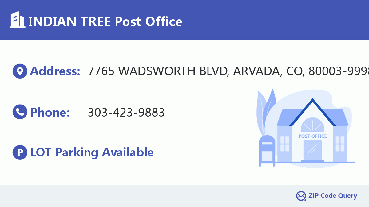 Post Office:INDIAN TREE
