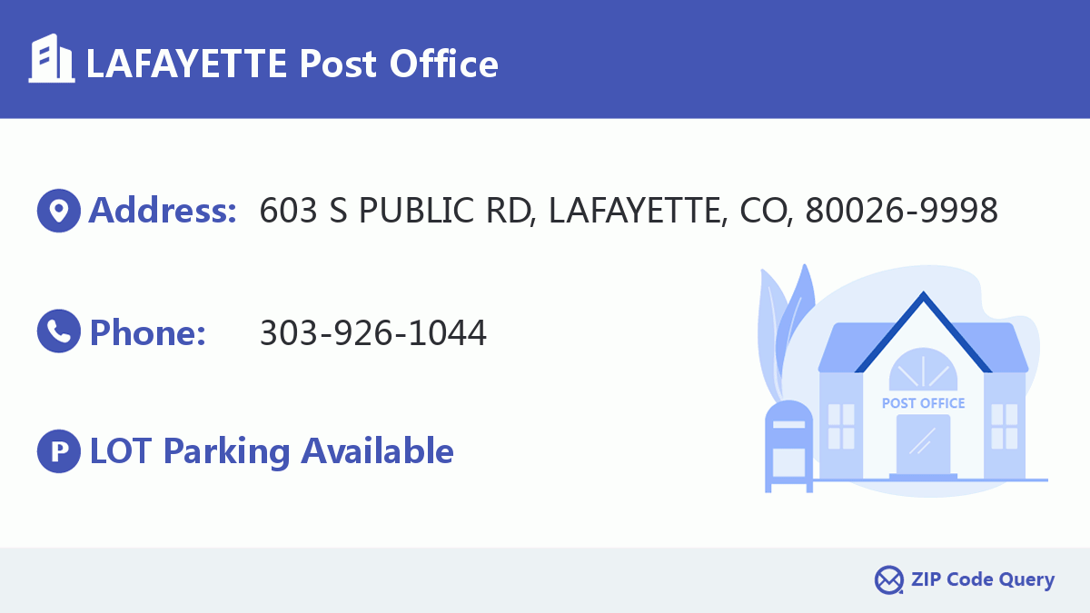 Post Office:LAFAYETTE