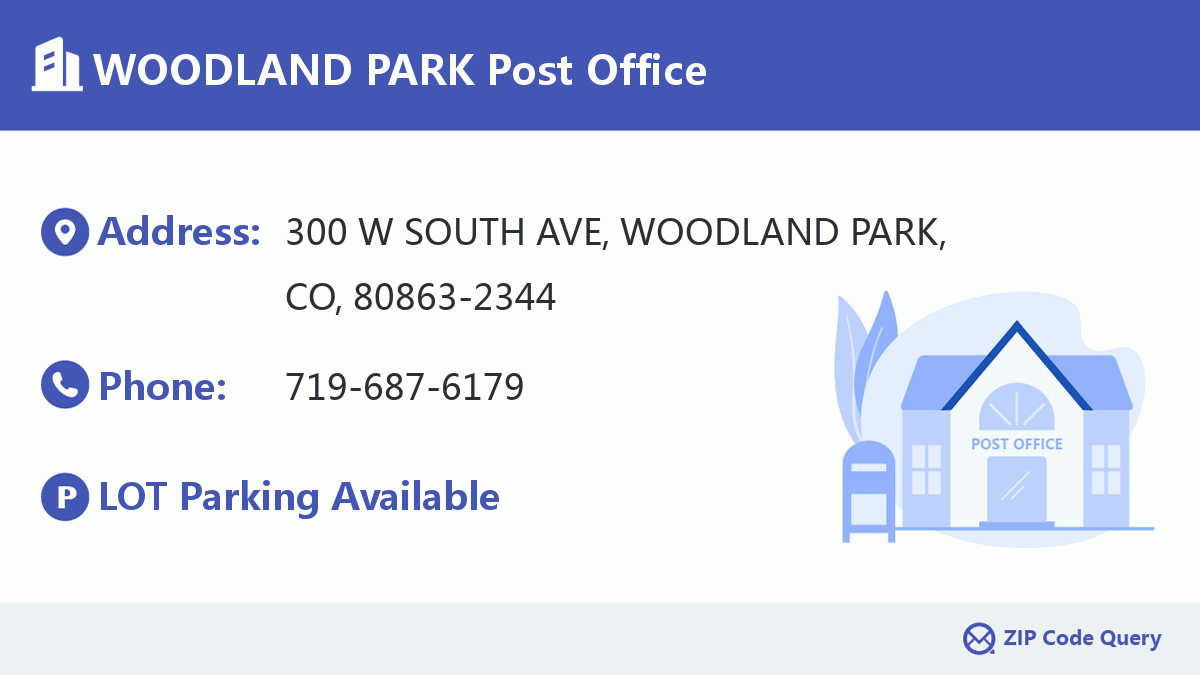 Post Office:WOODLAND PARK